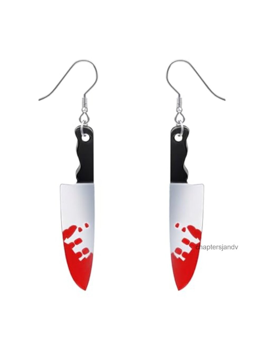 Blood Knife Dangle Earrings Acrylic Halloween Costume Jewelry